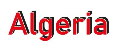 Cezayir damgası. Cezayir siyah grunge izole işareti