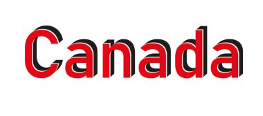 Kırmızı grunge kauçuk damgası. Damganın içinde Kanada 'da yazılmış bir yazı var.