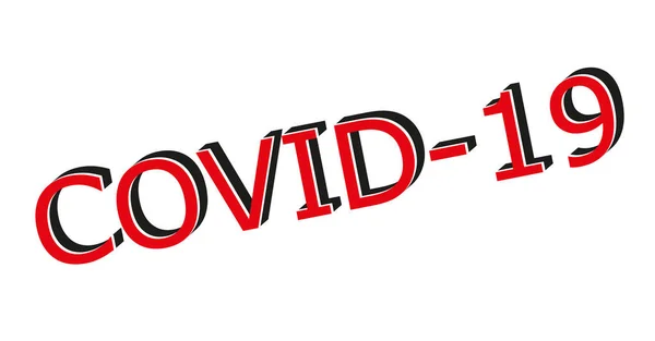 Covid Coronavirus Riadó Header Transzparens Vörös Vektor — Stock Vector
