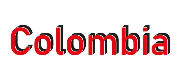 Piros Kerek Pecsét Kolumbiában Vektor — Stock Vector