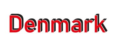 Beyaz üzerine izole edilmiş DENMARK adlı vektör kauçuk damga