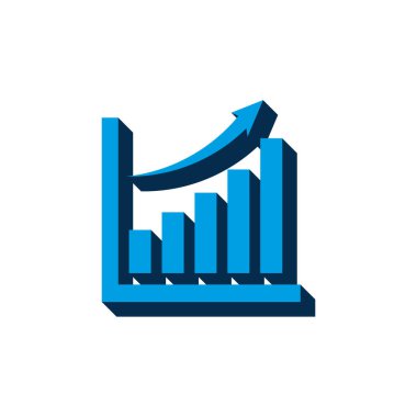 Vektör simgesi bilgisel, grafik izometrik. Beyaz arkaplanda 3d işareti izole edildi.