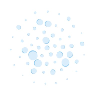 Beyaz arkaplan üzerinde mavi damlalarda vektör arkaplanı