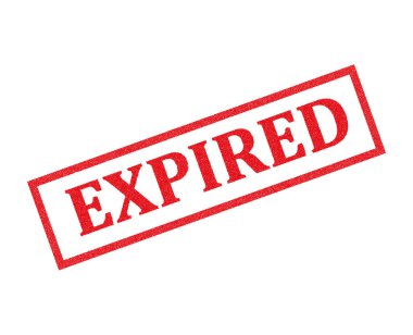 Grunge kırmızısı beyaz arkaplanda tarihi geçmiş kare mühür.