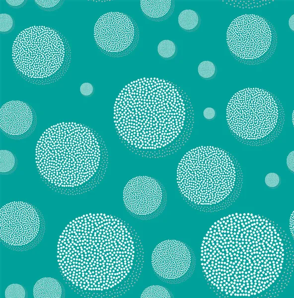 Seamless Pattern Dotted Circles Vector Repeating Texture Stylish Background — Stock Vector