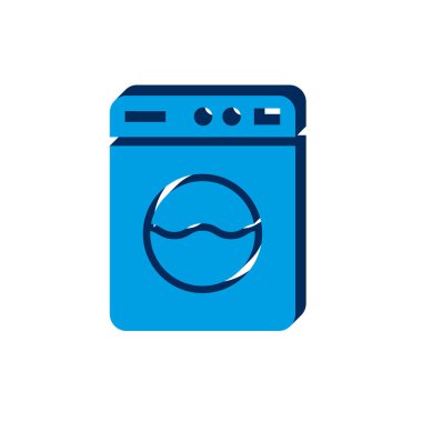 İzometrik. Beyaz arkaplanda 3d işareti izole edildi.