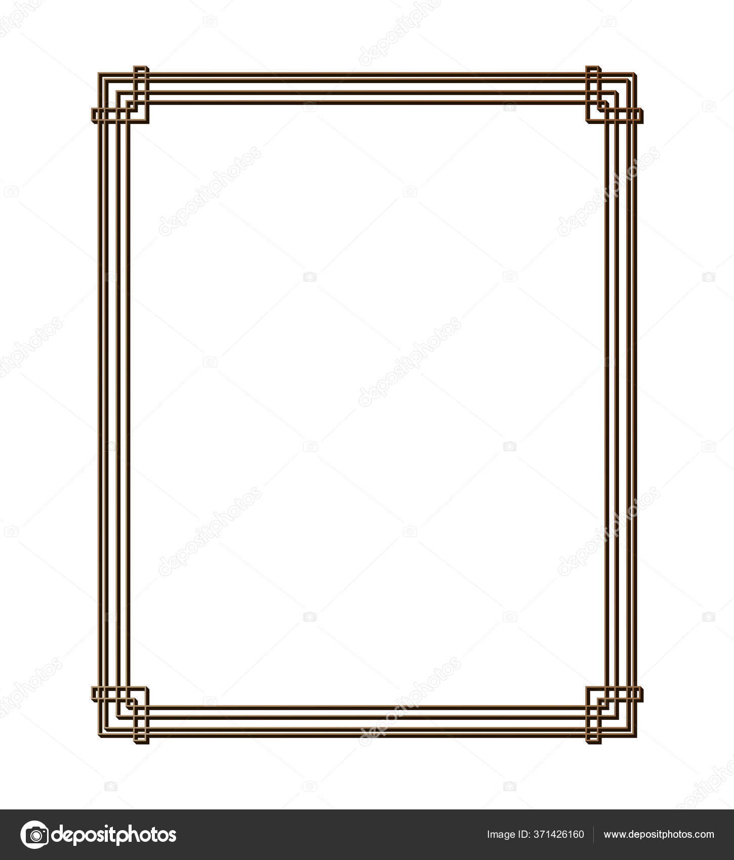 Ilustración vectorial de bordes y marcos art deco. Patrón creativo en el  estilo de la década de 1920 para su diseño . Vector de stock #371426160 de  ©pvl0707, image size:1450x1700