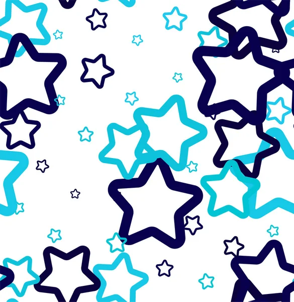 Zufällige Vektor Nahtlose Muster Sternen — Stockvektor