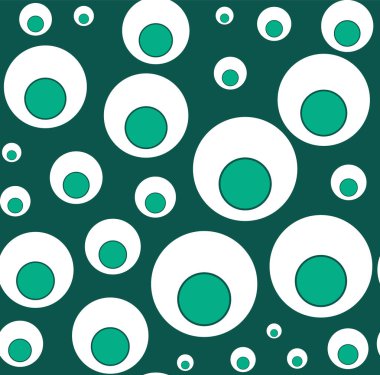 Çemberli, çizgili, noktalı, geometrik desenli. Moda ve duvar kağıtları için bir model. Vektör illüstrasyonu.