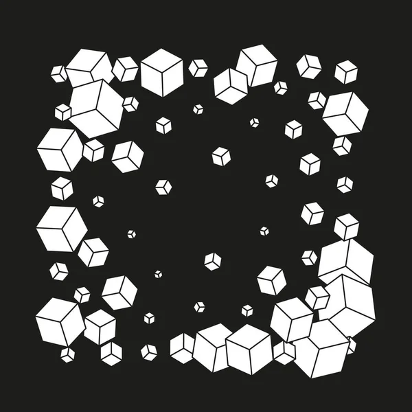 Διάνυσμα Αφηρημένο Φόντο Κύβο Κύτταρο Σύγχρονη Τεχνολογία Εικονογράφηση Τετράγωνο Πλέγμα — Διανυσματικό Αρχείο