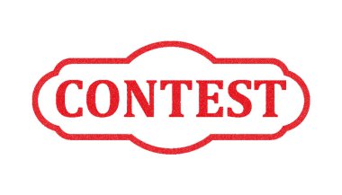 Beyaz üzerine yarışma damgası