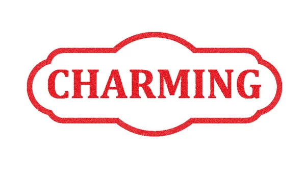 Charme Rouge Détresse Timbre Style Grunge — Image vectorielle