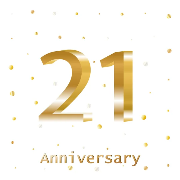 Åren Golden Anniversary Vector Logo Design Affischmall För Firande — Stock vektor