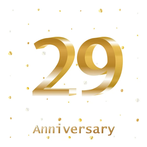 Anos Golden Anniversary Vector Logo Design Modelo Cartaz Para Celebrar —  Vetores de Stock