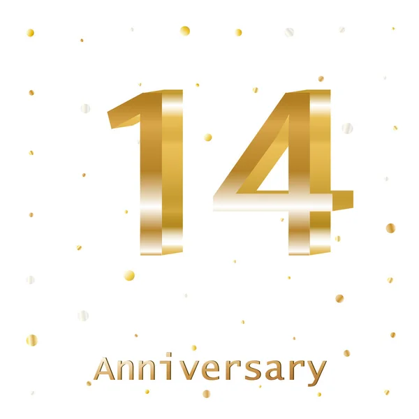 Åren Golden Anniversary Vector Logo Design Affischmall För Firande — Stock vektor