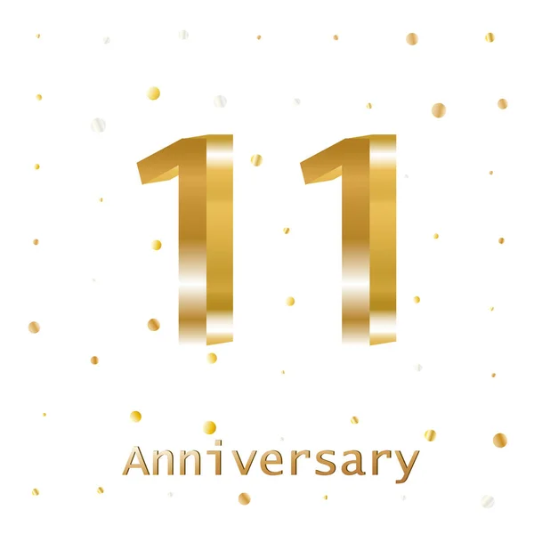 Years Golden Anniversary Vector Logo Design Poster Template Celebrating — Stock Vector
