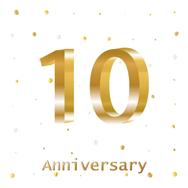 Anos Golden Anniversary Vector Logo Design Modelo Cartaz Para Celebrar —  Vetores de Stock