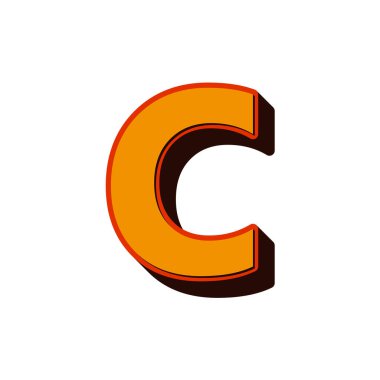 Gölge Harfli Vektör Retro 3B Yazıtipi