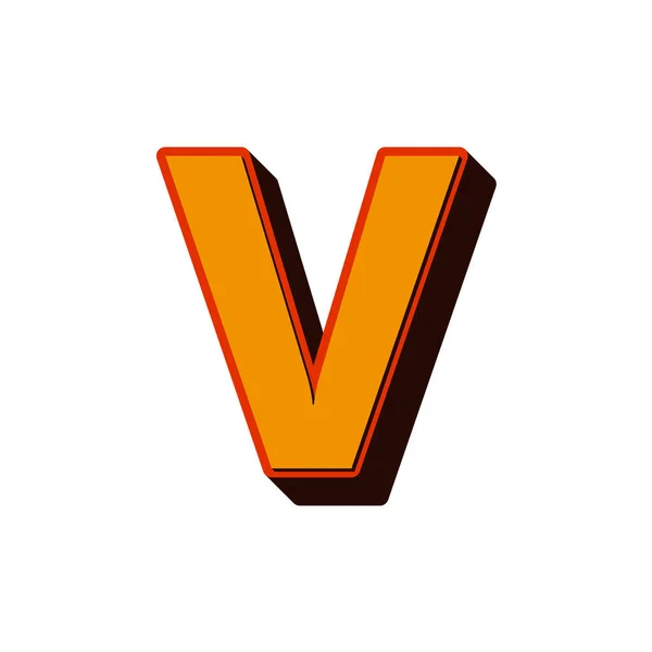 Vector Retro Font Shadow Letter — Stock Vector