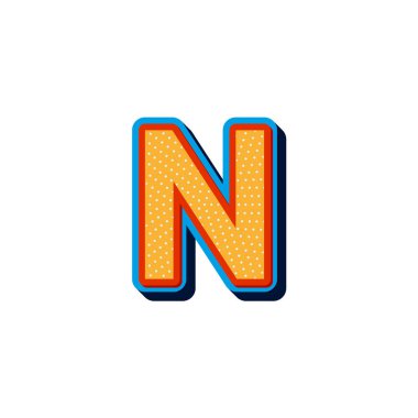 Comic VECTOR 3D FONT LETTE