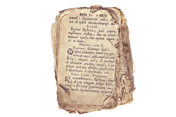 Beyaz arkaplan üzerine eski kitap