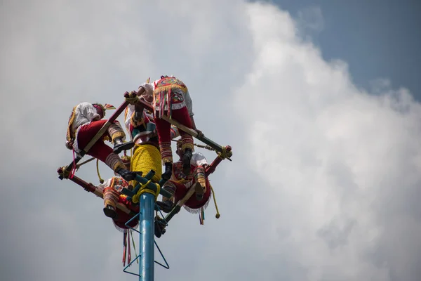 Mexico City, Mexico - June 17, 2016: Voladores de Papantla, Danc