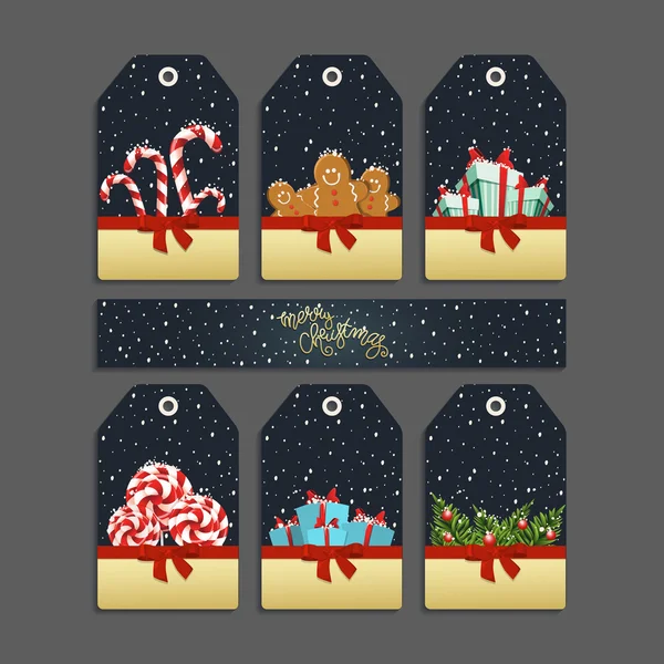 Vrolijk kerstlabel — Stockvector