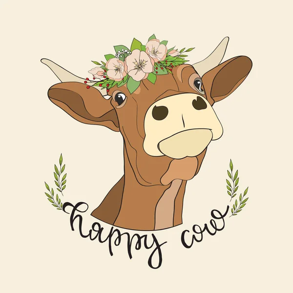 Vector Happy cow Royalty Free Stock Illustrations
