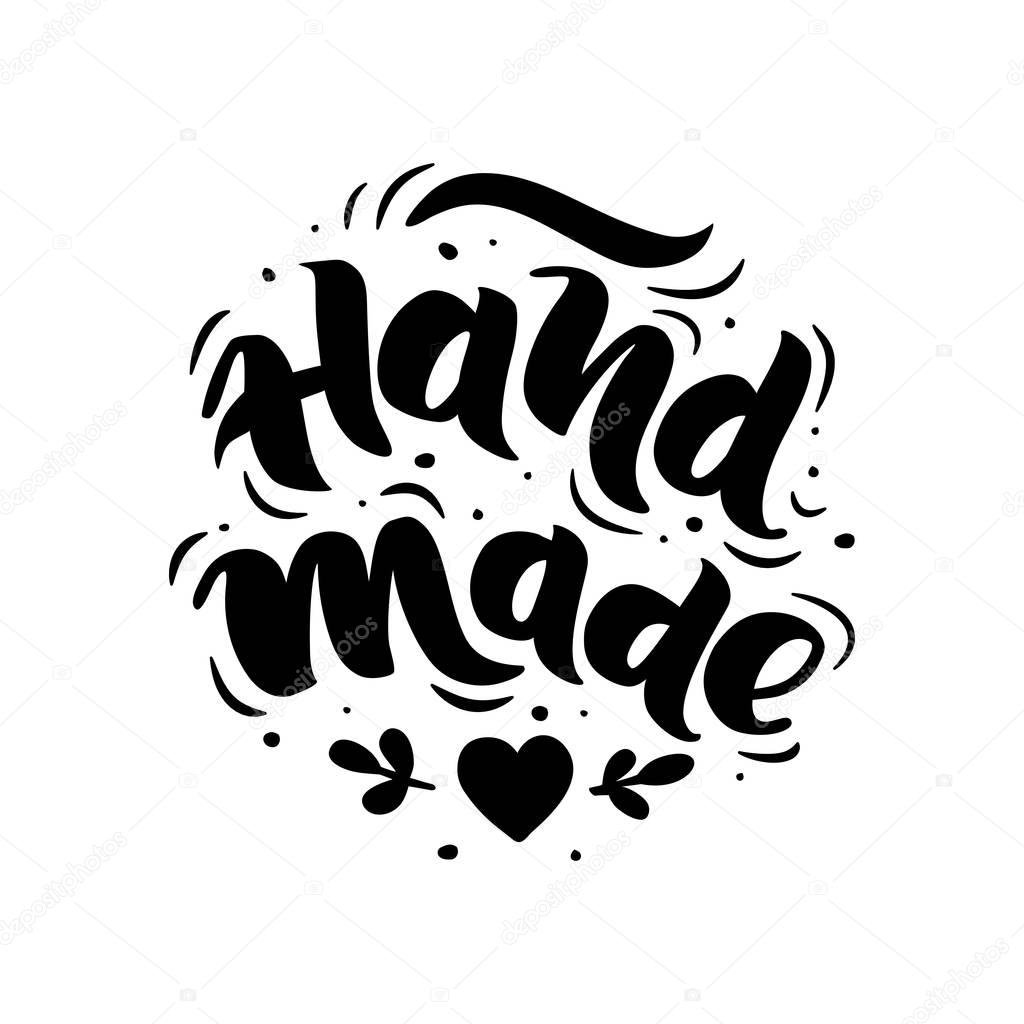 Hand made. Hand-drawn lettering. Stylish logo for your product, shop, etc.