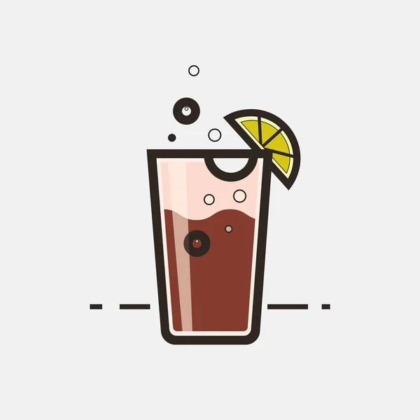 Cóctel Long Island Té helado — Vector de stock