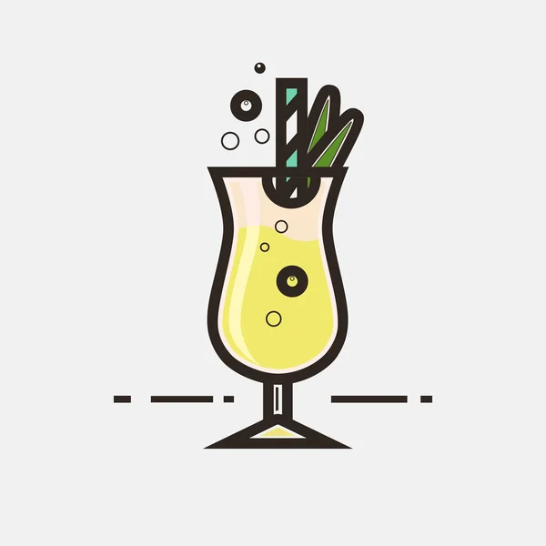 Cóctel pina colada — Vector de stock