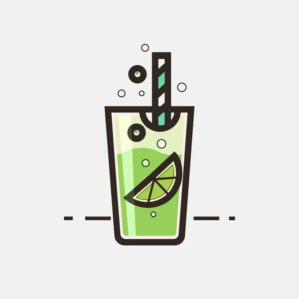 Vector Cocktail Mojito — Stock Vector