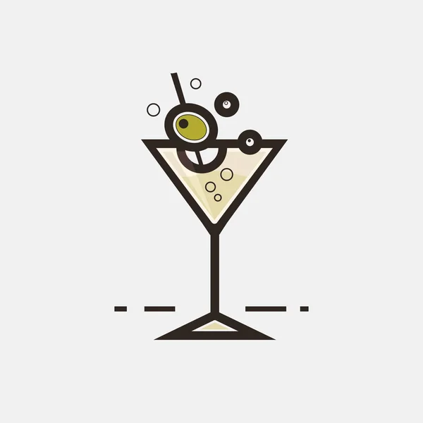 Icono de cristal de martini — Vector de stock