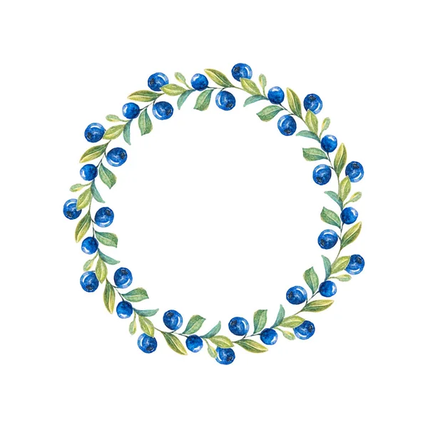 ブルーベリーの花輪 — ストック写真