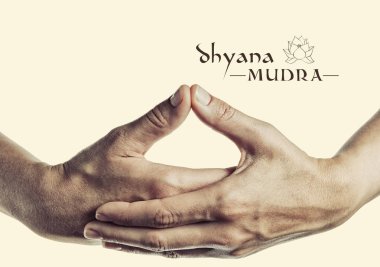 Dhyana mudra, izole.