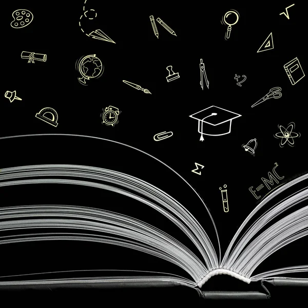 Książka z edukacji ikony — Zdjęcie stockowe