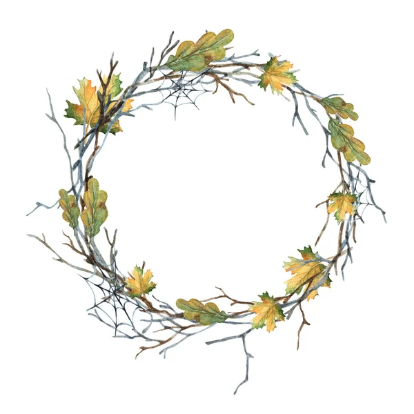Rahmen mit Blättern — Stockfoto