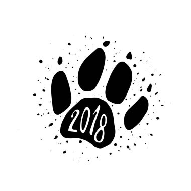 Vektör köpek ayak izi