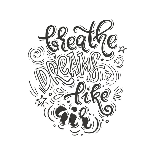 Respirer des rêves comme de l'air — Image vectorielle