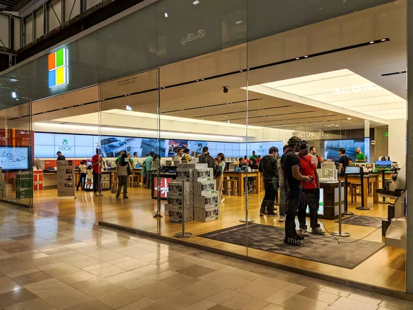 Санта Клара Калифорния Ноября 2017 Года Главный Вход Microsoft Store — стоковое фото