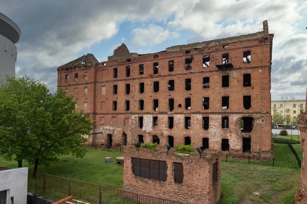 Volgograd, Stalingrad 'daki Pavlovs Evi harabeleri. 2. Dünya Savaşı. Rusya.