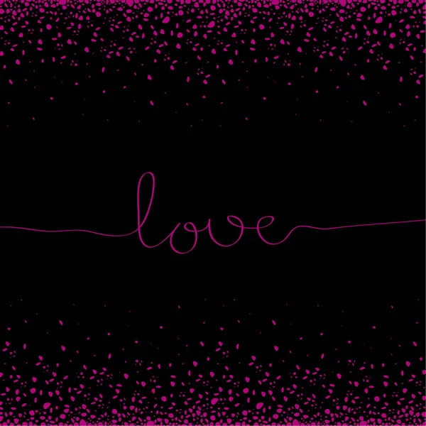 Mot amour en rose — Image vectorielle