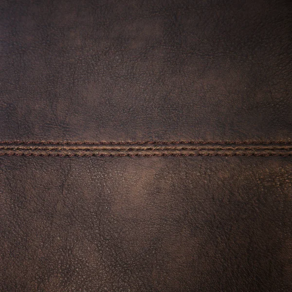 seam on leather fabric
