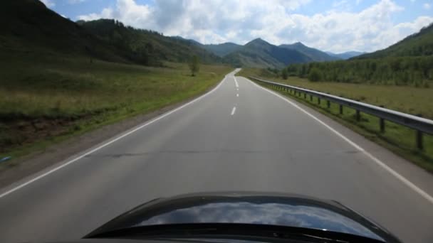 Вождение Автомобиля Горной Дороге — стоковое видео
