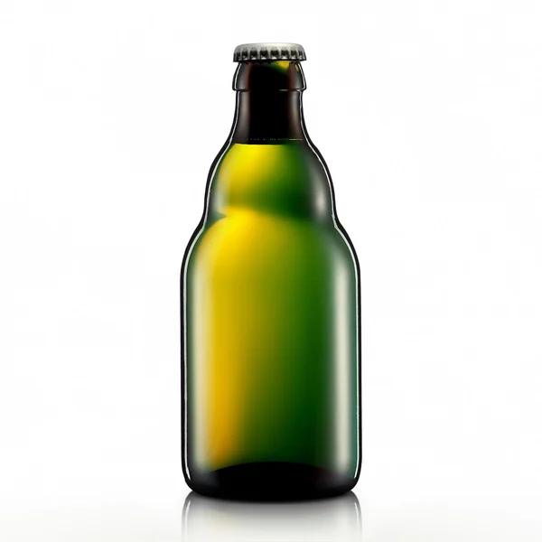Botella de cerveza o sidra aislada sobre blanco —  Fotos de Stock