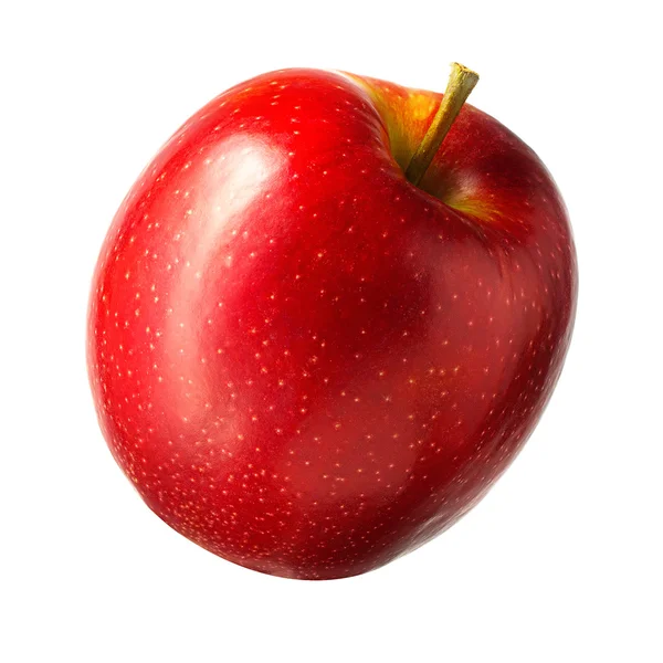 Manzana roja fresca sobre fondo blanco — Foto de Stock