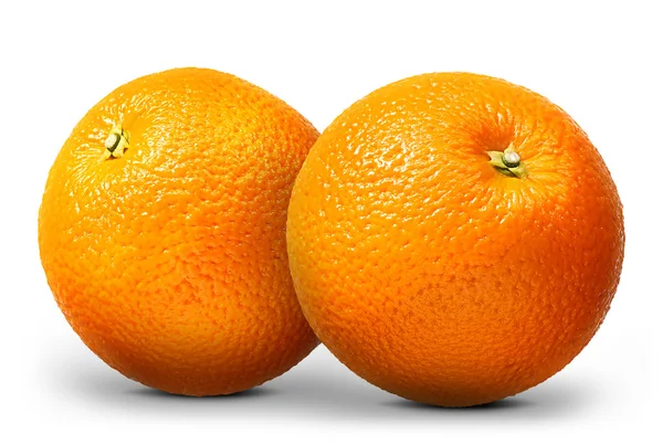 Grupp av orange frukt isolerad på vit bakgrund — Stockfoto