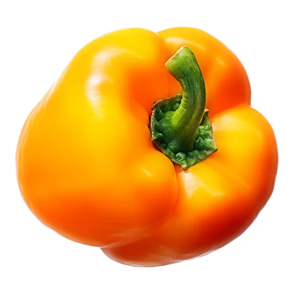 Zoete oranje peper geïsoleerd op witte achtergrond — Stockfoto