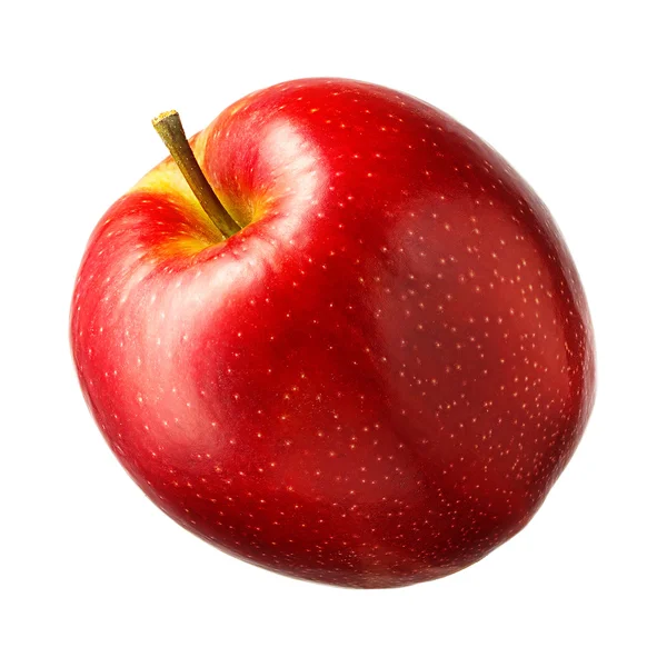 Pomme rouge fraîche sur fond blanc — Photo