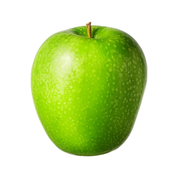 Manzana verde fresca sobre fondo blanco — Foto de Stock